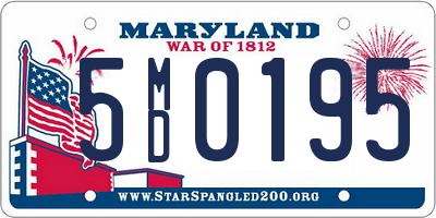 MD license plate 5MD0195