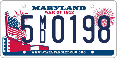 MD license plate 5MD0198