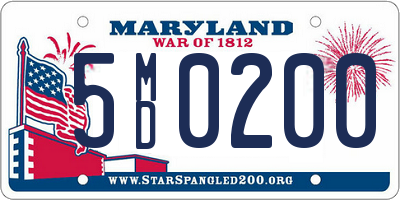 MD license plate 5MD0200