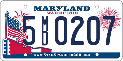 MD license plate 5MD0207