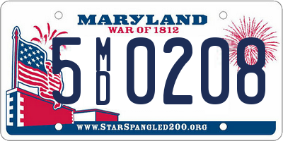 MD license plate 5MD0208