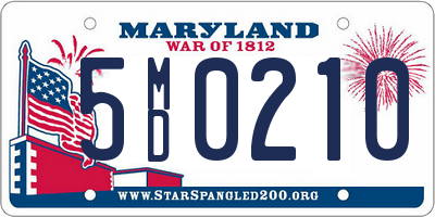 MD license plate 5MD0210