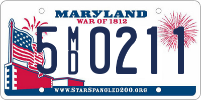 MD license plate 5MD0211