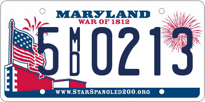 MD license plate 5MD0213