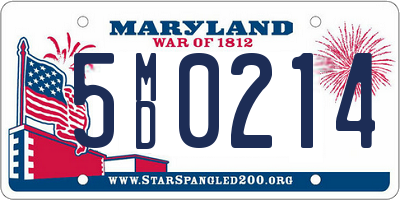 MD license plate 5MD0214