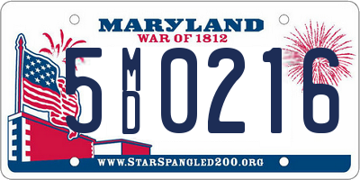 MD license plate 5MD0216