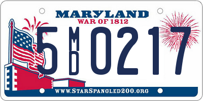 MD license plate 5MD0217