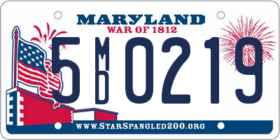 MD license plate 5MD0219