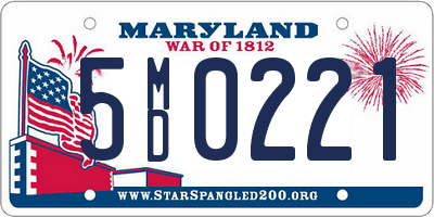 MD license plate 5MD0221