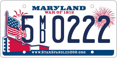 MD license plate 5MD0222