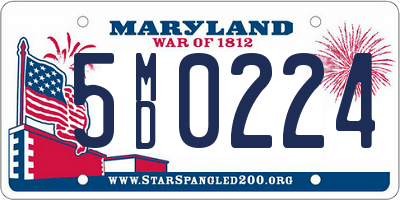 MD license plate 5MD0224