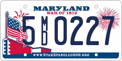 MD license plate 5MD0227