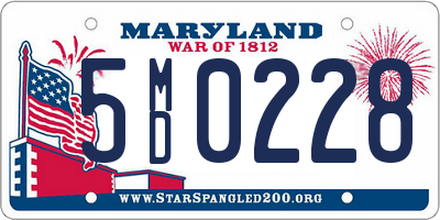 MD license plate 5MD0228