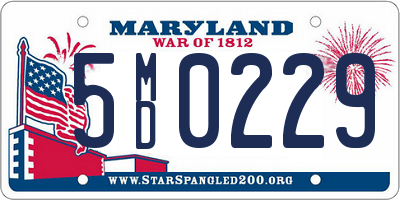 MD license plate 5MD0229