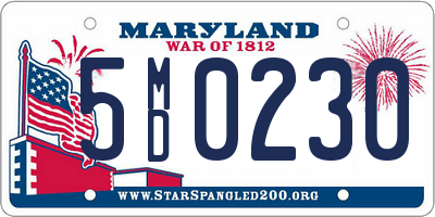 MD license plate 5MD0230