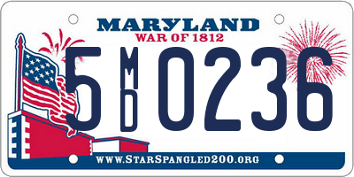 MD license plate 5MD0236