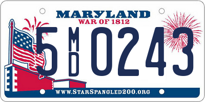 MD license plate 5MD0243