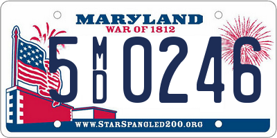 MD license plate 5MD0246