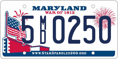 MD license plate 5MD0250