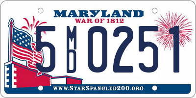 MD license plate 5MD0251