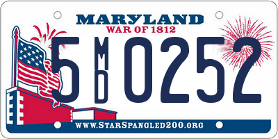 MD license plate 5MD0252