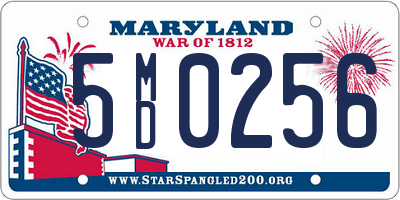 MD license plate 5MD0256