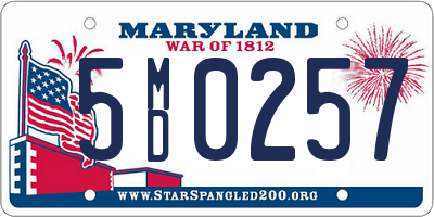 MD license plate 5MD0257