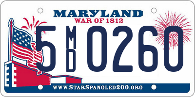 MD license plate 5MD0260