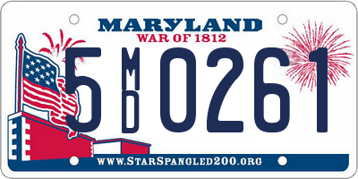 MD license plate 5MD0261