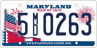 MD license plate 5MD0263