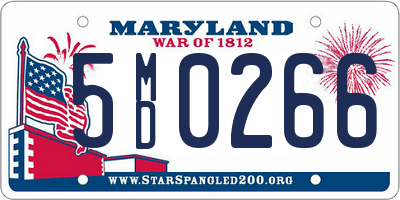 MD license plate 5MD0266