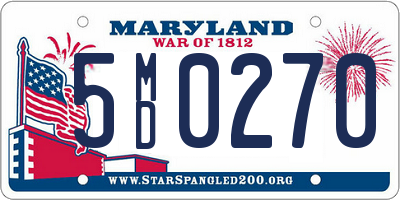 MD license plate 5MD0270