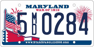MD license plate 5MD0284
