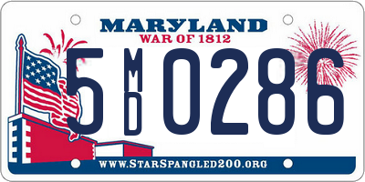 MD license plate 5MD0286