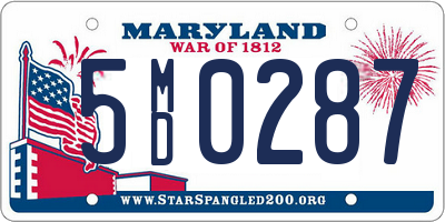 MD license plate 5MD0287