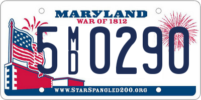 MD license plate 5MD0290