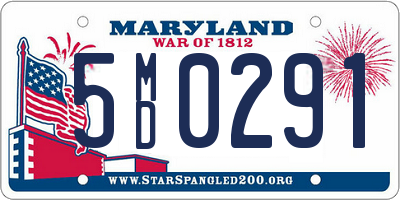 MD license plate 5MD0291