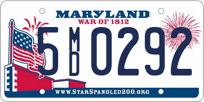 MD license plate 5MD0292