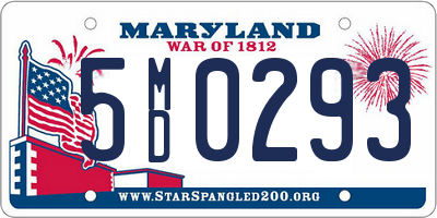 MD license plate 5MD0293