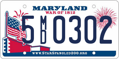 MD license plate 5MD0302