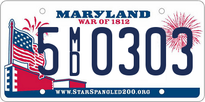 MD license plate 5MD0303