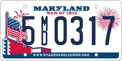 MD license plate 5MD0317