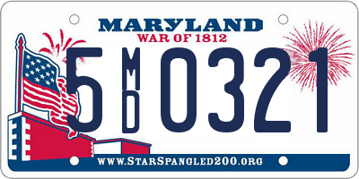 MD license plate 5MD0321