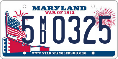 MD license plate 5MD0325