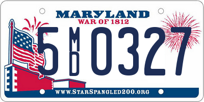 MD license plate 5MD0327