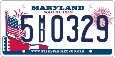 MD license plate 5MD0329