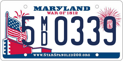 MD license plate 5MD0339