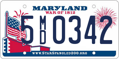 MD license plate 5MD0342