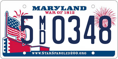 MD license plate 5MD0348