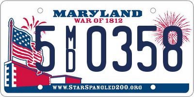 MD license plate 5MD0358